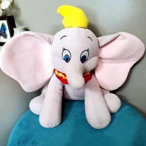 Disney Parks Dumbo Plush Gray Elephant Stuffed Animal Toy Collectible 14" Good